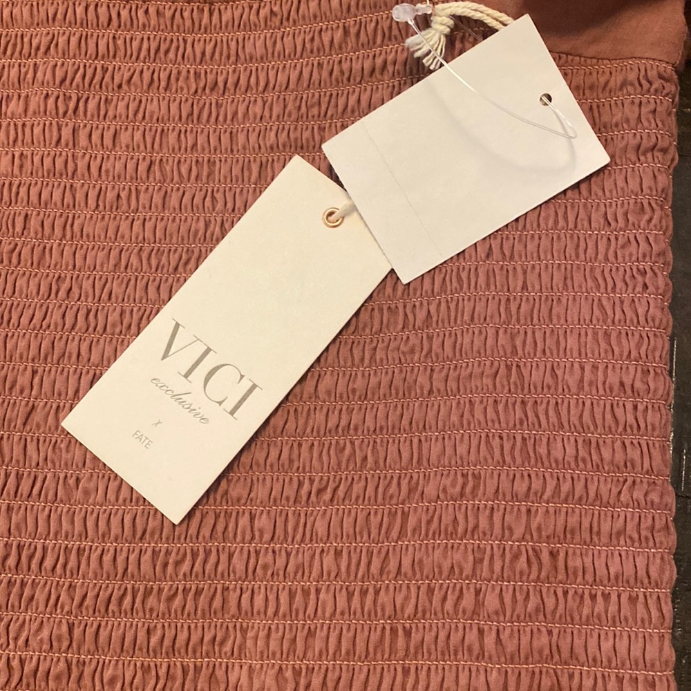 ❌SOLD❌ Reformation Dunes (Praline) Smocked Mini Dress Sz 12 - Picture 10 of 14